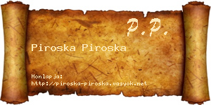 Piroska Piroska névjegykártya